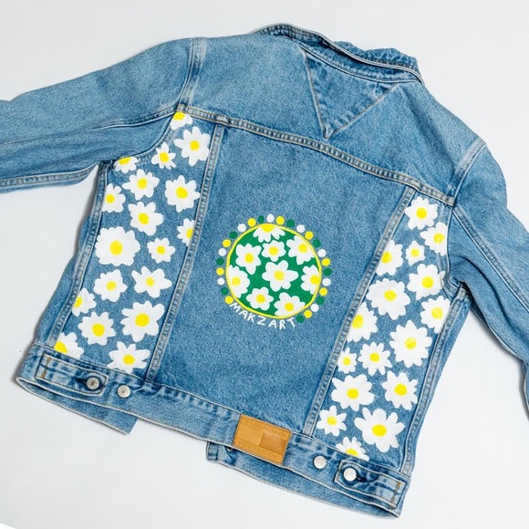 Hand-Painted Tommy Hilfiger Denim Jacket - Picture 3 of 4